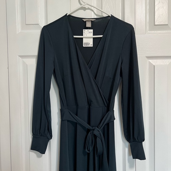 H&M | Dresses | Hm Dark Turquoisenavy Dress Size S Nwt | Poshmark